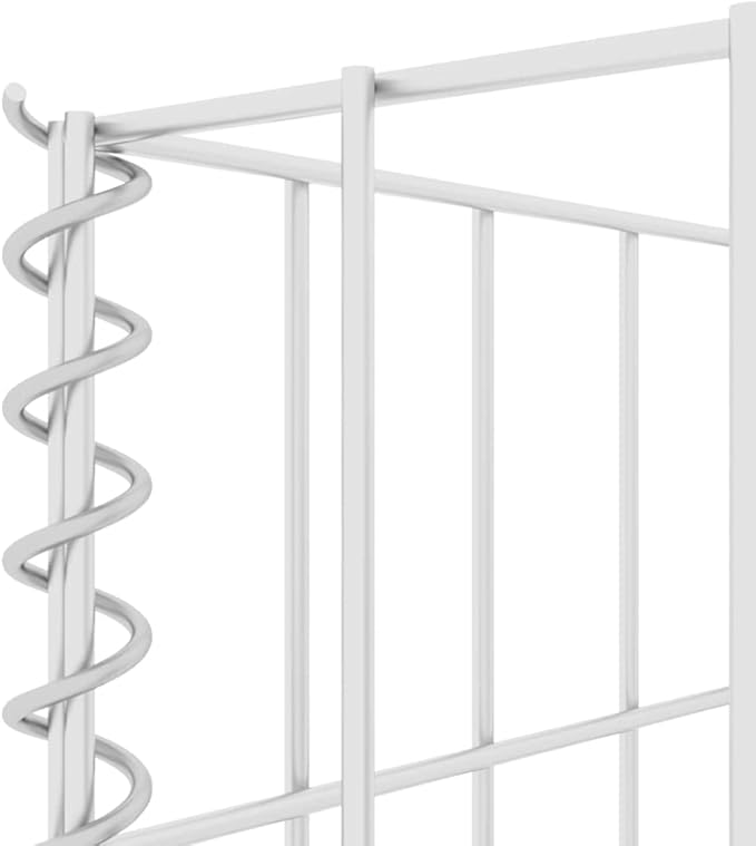 Galvanized Steel H-Shaped Gabion Planter Raised BedOutdoor Garden Galvanized Steel Wire Mesh Grid Stone Wall Flower Raised Bed for Vegetables Flowers Plants 102.4x15.7x31.5 -AA