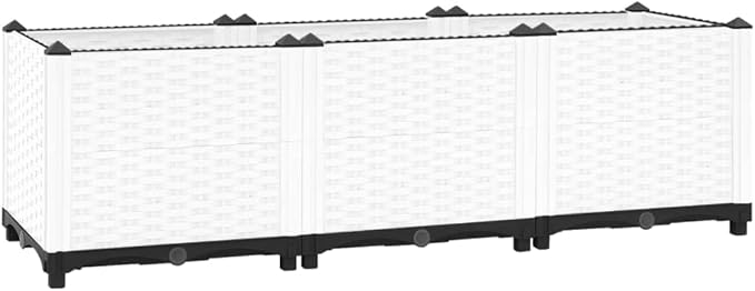 Raised Bed Raised Flower Bed Gardening Box Standing Planter Garden beds Outdoor Suitable for Nursery Arboretum Courtyard Corridor 47.2x15.7x15 Polypropylene