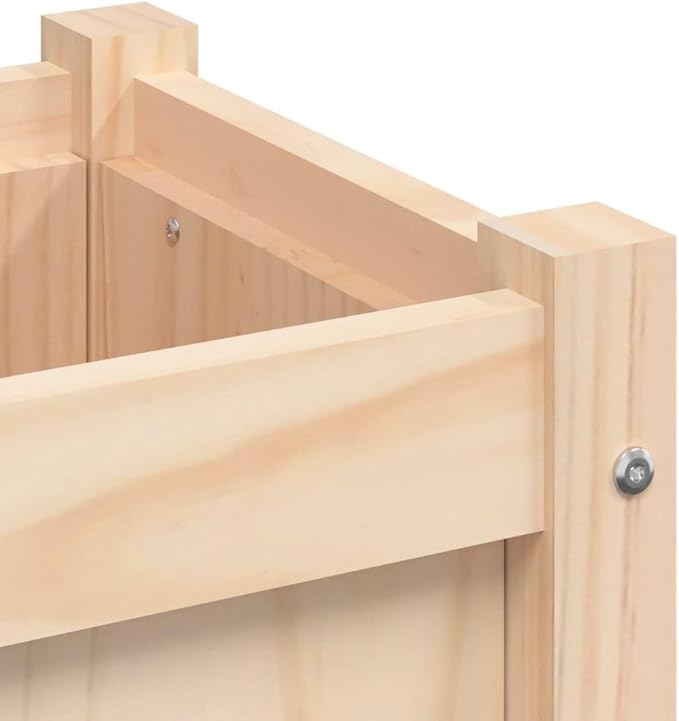 Wooden Raised Garden Bed Garden Planter Box Outdoor Wood Raised Garden Bed for Planting Plants Vegetables 23.6x12.2x12.2 Solid Wood Pine-336