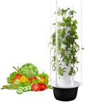 Hydroponic Growing Tower with Pump &amp LED Light - Vertical Garden System for Indoor Plants &amp Strawberries Space-Saving Hydroponics Kit for Home Use