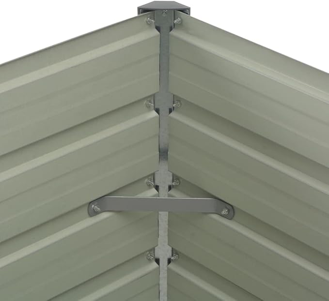 Raised Garden Bed Brown 39.4x39.4x30.3 Galvanized Steel