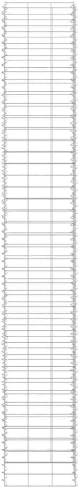 YAFF Metal Gabion Raised Bed Rectangular Rustic Silver Iron 78.7 Inch Long Garden Planter for Outdoor Use