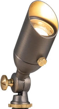 VOLT 12V Brass Mini Outdoor Spotlight (Bronze) for Low Voltage Landscape Lighting of Yard Lawn Garden Patio Trees &amp House