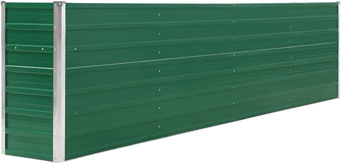 SKM Raised Garden Bed 126x15.7x30.3 Galvanised Steel Green