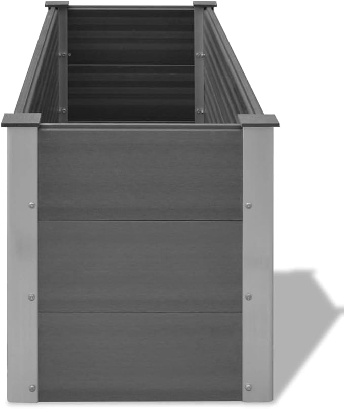 Garden Raised Bed WPC 59.1 x 19.7 x 21.3 GrayWeight:44.16lbs43607