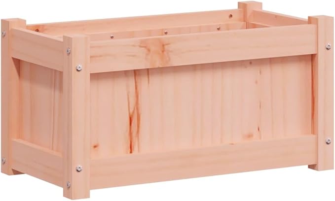 Outdoor Douglas Wood Planter Box for Vegetables Flower Herb &amp Plant Garden Planting Large Metal Beds &amp Galvanized Gardening Pots 23.6x12.2x12.2