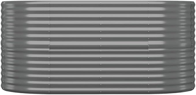 Garden Raised BedGarden Raised Bed Planter Box Vegetable Trellis for Growing Flowers Porch and Fruits Herbs Powder-Coated Steel 59.8X31.5X26.8 Gray