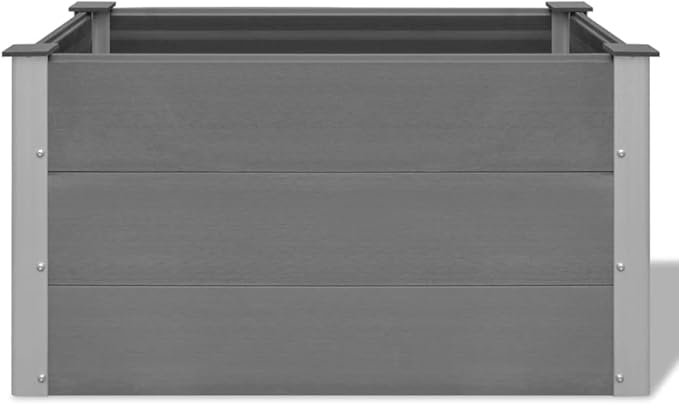Garden Raised Bed WPC 39.4x19.7x21.3 Gray