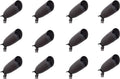 Aluminum Landscape Spotlights 12V AC/DC 36° Beam Angle | Low Voltage Lights with Ground Spike - 5W MR16 Bulb 400 Lumen - Security Lighting for Outside &amp Pool Area