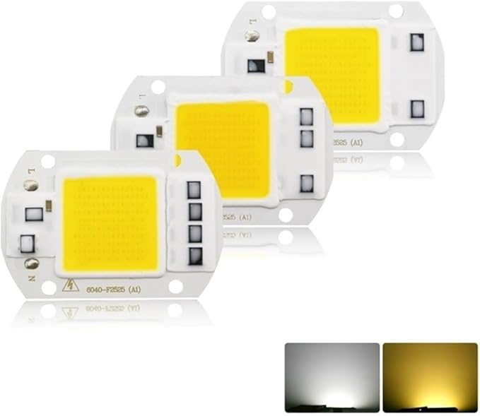 Landscape Lights LED COB Lamp Chip 10W 20W 30W 40W 50W AC 220V Smart IC LED Beads DIY for LED Floodlight Spotlight Cold White Warm White LED Street Lamp (Color : Cold White Size : 30W)