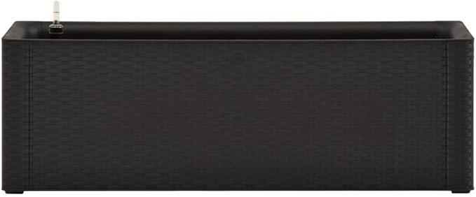 Raised Garden Bed with Self Watering System Anthracite 39.4x16.9x13 Planter Box Self-Watering Flower Bed Raised Planter for Outdoor and Indoor Use with UV and Frost Resistance