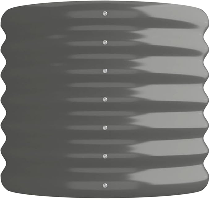 Garden Planters Outdoor Planters Garden Raised Bed Powder-Coated Steel 44.9x15.7x14.2 Gray for Growing Vegetables and Flowers