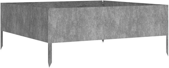 YAFF Garden Raised Bed Rusty Corten Steel Large Durable Weather-Resistant Planter 39.4 x 39.4 x 16.1 in Outdoor Vegetable Herb Flower Planter