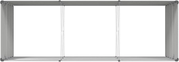 Galvanised Steel Raised Garden Bed Metal Planter Box for Outdoor Plants Vegetable Herb 114.17x39.37x29.53 Light Gray-222