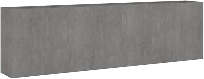 Garden Raised Bed Rusty Corten Steel Planter Box 110.2 x 15.7 x 31.5 Inch Outdoor Rectangular Elevated Garden Bed for Vegetables Herbs Flowers