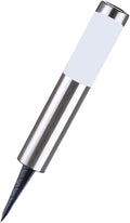 Solar Lawn Light LEDs Stainless Steel Landscape Stick Lamp with Ground Plug for Outdoor Garden Patio Pathway Lighting
