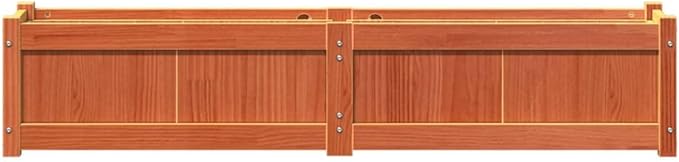 Wooden Raised Garden Bed Garden Planter Box Outdoor Wood Raised Garden Bed for Planting Plants Vegetables Wax Brown 59.1x12.2x12.2 Solid Wood Pine-363