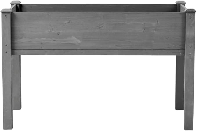 Sturdy Elevated Garden Bed with Legs for Easy Access Growing of Vegetables Herbs Flowers and Fruits Outdoors (Planter 48 * 24 * 30'' Grey)