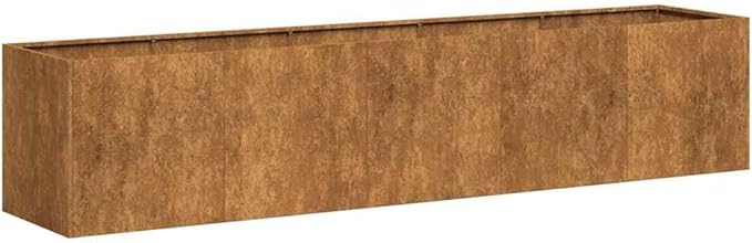 Large Rectangular Corten Planter Box 78.7 Weathering Steel Raised Garden Bed for Balcony Patio Outdoor Herbs and Tomatoes