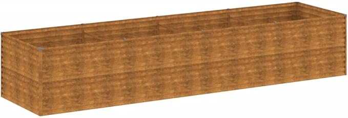 vidaXL Raised Garden Bed Outdoor Planter Box for Vegetables Flowers Planter Stand Garden Pot for Patio Backyard Outdoor Corten Steel