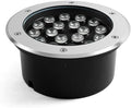 18W Embedded Underground Light Landscape LED Well Lights Ground Lights IP67 Waterproof Spotlight for Driveway Deck Step Fittings