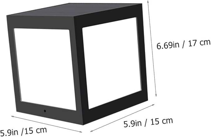 1Pc Solar Wall Light Durable Outdoor Landscape Lighting Easy Installation Solar Energy LED Light for Garden Patio Black