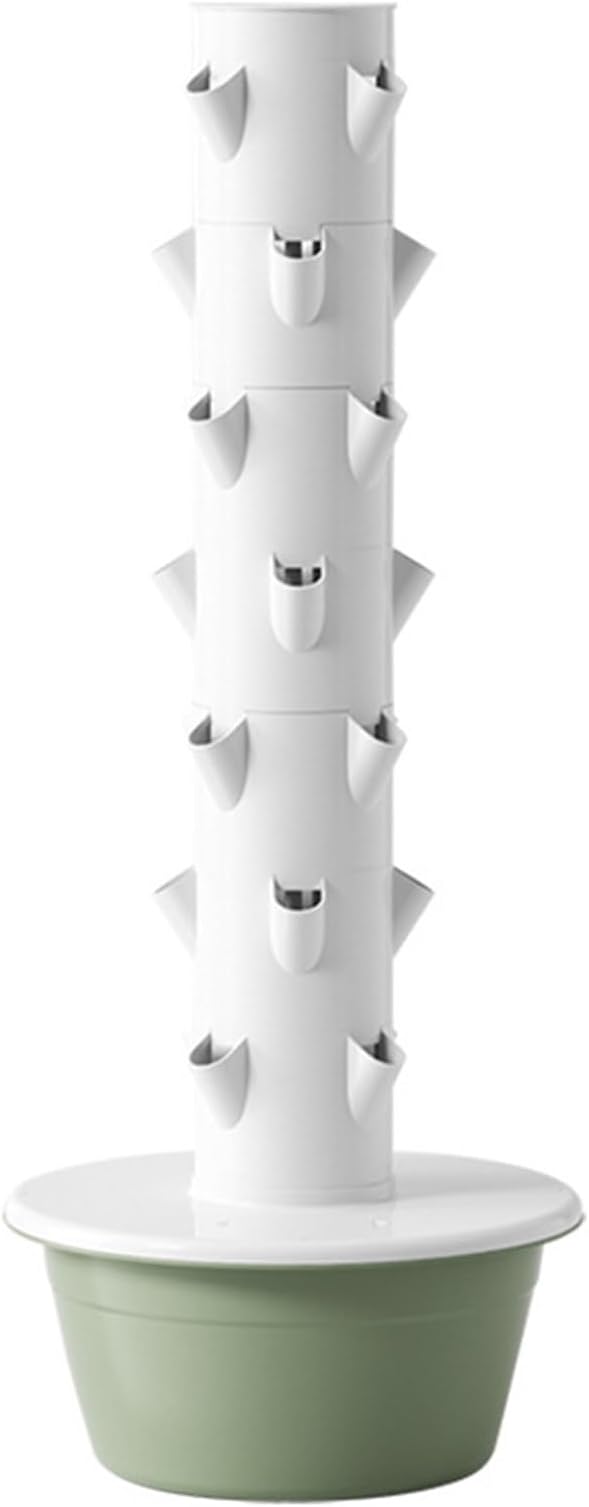 Hydroponic Tower Hydroponics Growing System Aeroponic Tower Soilless Cultivation Hydroponics Growing System Kit Tower With Pump Suitable for Indoor and Outdoor Soil-Free Plantinggreen-7-Layers