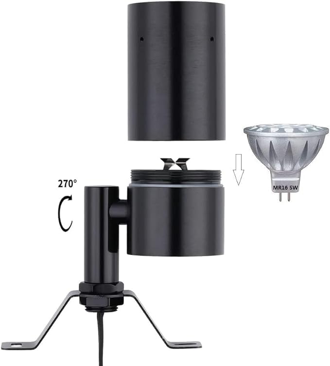 Landscape Lighting MoonlightOutdoor Landscape DownlightsCast Aluminum Low Voltage 12-24 AC/DC Replaceable MR16 LED Bulb Tree Mount Down Light Wall Surface Lights Bronze Finish