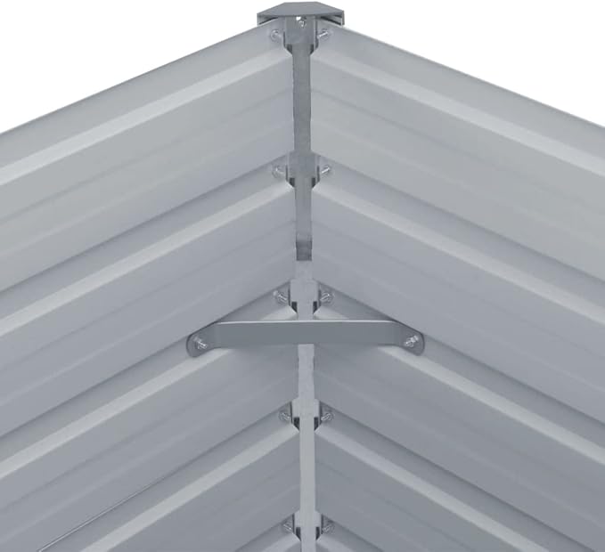 Raised Garden Bed 39.4x39.4x17.7 Galvanised Steel Anthracite