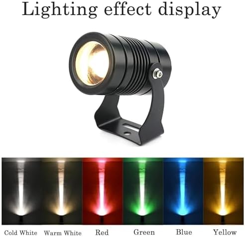 Outdoor Landscape Spotlights Rotation Spotlight - LED Beam Spotlight IP67 Waterproof LED Landscape Lights Outdoor Wall Washer Spotlights Long Throw Narrow Beam for Ext