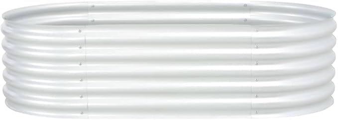 Garden Raised BedOutdoor Galvanized Planter Overhead Garden Box for VegetablesPlantsFlowersHerbsFruits Large Metal Raised Garden Beds 63x31.5x17.3 Galvanised Steel Silver