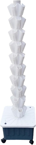 Garden Hydroponic Vertical Tower Hydroponic Tower Hydroponic Planting System Hydroponic Symbiotic Planting Hydroponic Vertical Planting(Size:10 Layers (50 Holes)Color:White)