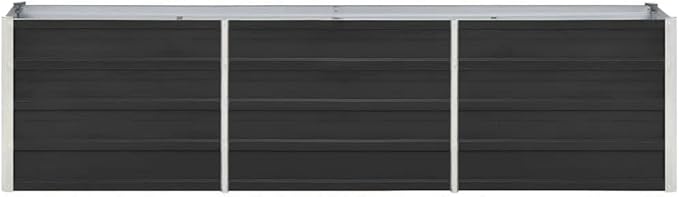 YAFF Garden Raised Bed Galvanized Steel 94.5x15.7x17.7 Anthracite