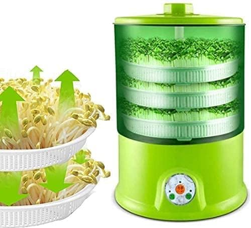 Intelligent Multi-Function Three-Layer Bean Sprout Machine Automatic Large Capacity for Home use 360 Degree Watering Intelligent Temperature