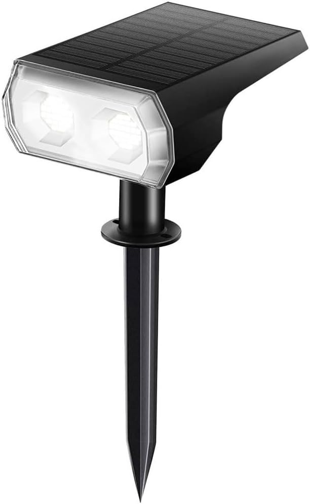 48 LEDs Solar Lighst Outdoors Landscape Spotlights Wireless Waterproof Outdoor Solar Spotlights for Yard Garden Patio Hot(1pc White)