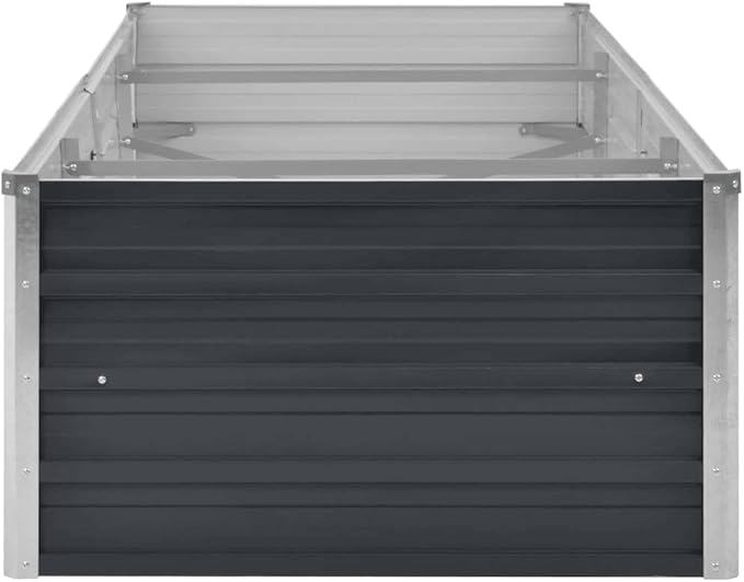 Galvanized Steel Raised Garden Bed 94.5x31.5x17.7 Anthracite Rectangle Planter for Outdoor Veggies &amp Flowers Patio/Yard