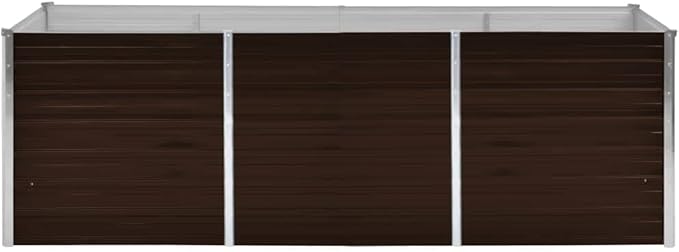 Garden Raised Bed Brown 94.5x31.5x30.3 Galvanized SteelWeight:32.85lbs45713