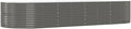 Garden Raised Bed Gray 144.5x55.1x26.8 Powder-Coated Steel Plant Pota Pots for Plants Large Planter Pot Outdoor Planters for Porch for Outdoor Plants Gardening Porch