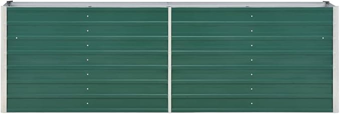 Garden Raised Bed Galvanized SteelPlanter Raised Garden Beds OutdoorPerfect for Vegetables Flowers Herbs Plants 94.5x15.7x30.3 Green