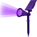 Solar Landscape Lights 7 LED Solar Spotlights 2 in 1 Security Light Solar Lights Outdoor Waterproof for TreePatioYard (Purple)