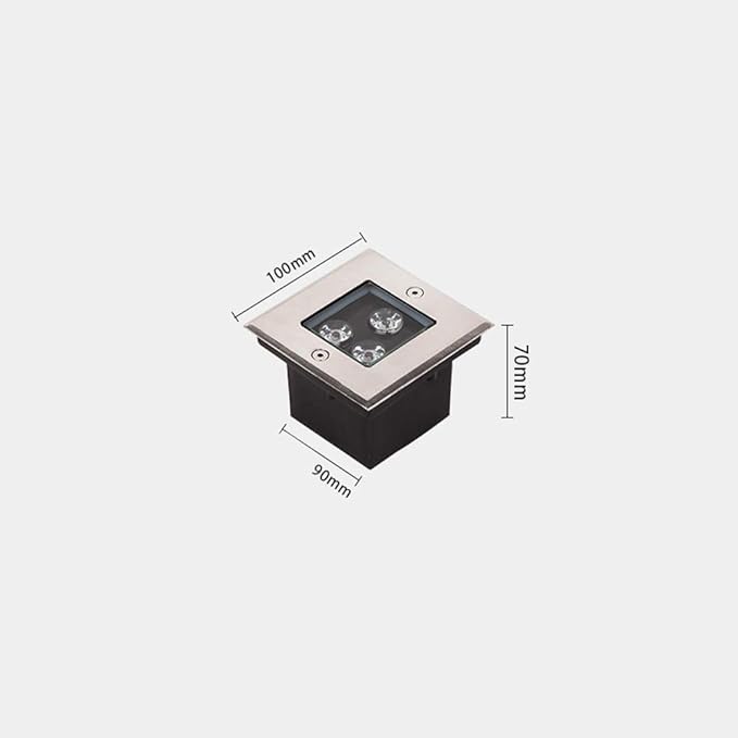 Colorful 3W/9W/12W LED Recessed Underground Light - Durable Stainless Steel &amp Tempered Glass Spotlight for Garden Terrace Deck Lighting Outdoor Landscape Illumination
