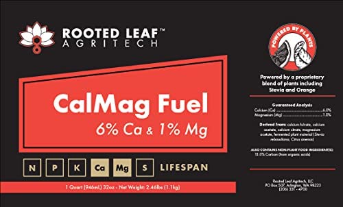 CalMag Fuel - Calcium and Magnesium Supplement with Zero nitrogen Water Soluble do not Adjust The pH for Soil Coco peat and foliar Spray - Quart