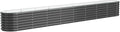 vidaXL Powder-Coated Steel Garden Raised Bed Planter Anthracite 130.7x15.7x14.2 - Durable Flower Box for Outdoor Spaces