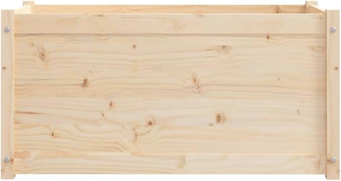 2pcs Wooden Garden Planter Box Outdoor Raised Garden Bed Garden Yard Wood Box for Vegetables Flowers Herbs and Succulents 39.4x19.7x19.7 Solid Wood Pine