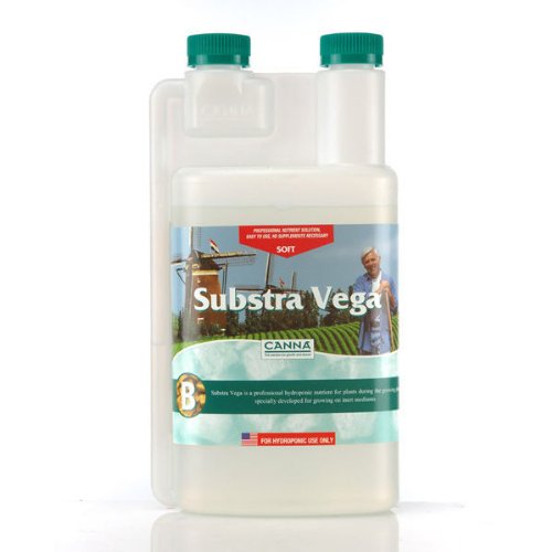 1 Liter - Substra Vega - Part B - Soft Water - Veg Nutrient - Developed For Run to Waste Inert Mediums - CANNA 9221901