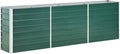 Galvanized Steel Raised Garden Bed Kit Outdoor Galvanized Planter Raised Garden Boxes Metal Raised Garden Beds for Vegetables 94.5x15.7x30.3 Green