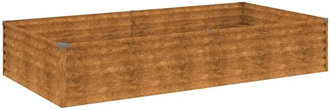 Corten Steel Raised Garden Bed 76.8 x 39.4 x 14.2 in Large Outdoor Planter Box Rustic Metal Plant Pot for Vegetables Herbs Flowers on Patio Backyard Balcony