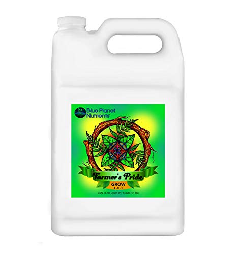 Blue Planet Nutrients Farmer's Pride Organic Blend Grow Gallon (128 oz) | Grow Flowers Herbs Vegetables Fruit | Soil Hydroponic Coco Coir Soil-Less | for All Plants and Gardens!