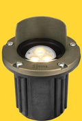 Corona LED 12v Well Light 7w Composite Well Light Antique Bronze Brass Faceplate CL-317B-AB