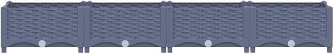 Raised Bed Blue Grey Polypropylene Medium Durable Raised Bed Gardening Pots &amp Planters 310400